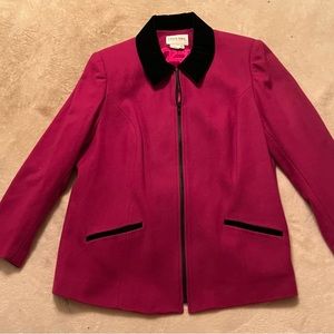 Urban Wool Mauve Magenta Pink Pantsuit, Jacket & Pants